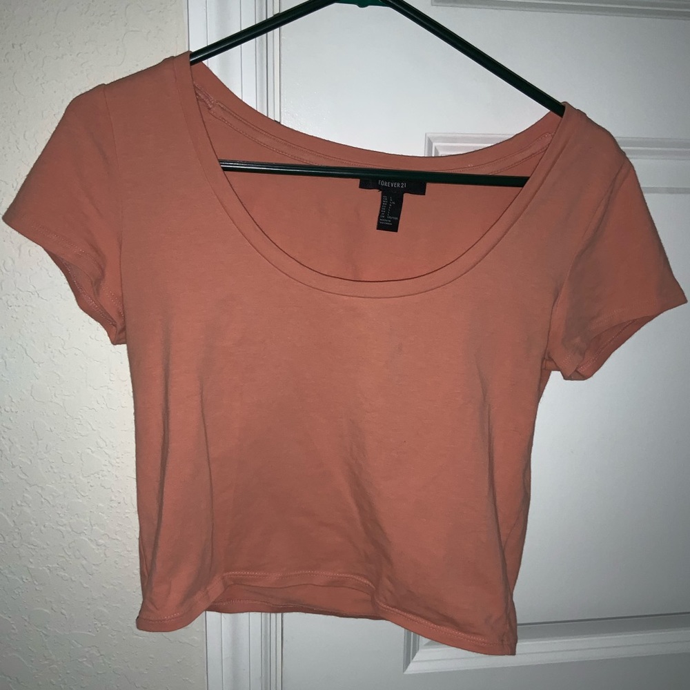 Orange crop top
